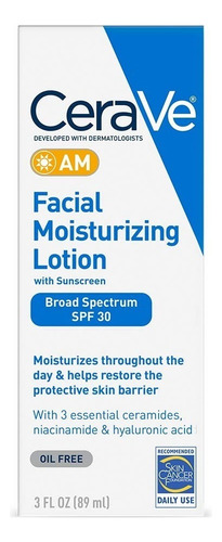 Cerave Am Loción Hidratante Facial Sin Aceite Spf 30 Normal,mixta,grasa