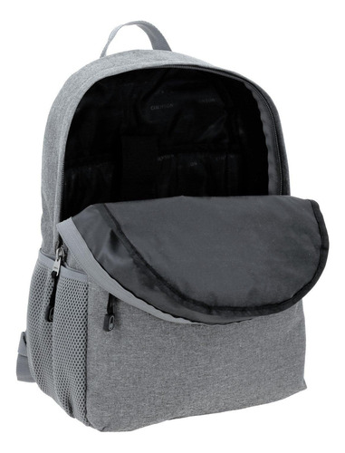 Mochila Grande Chenson Pro Tesa Gris Porta Laptop De 15 . Gris Liso