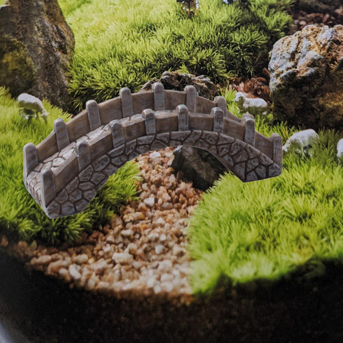 Escultura De Puente De Jardín De Hadas En Con Barandillas