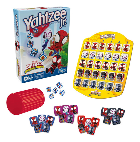 Hasbro Gaming Yahtzee Jr. Marvel Spidey Y Su Increible F...