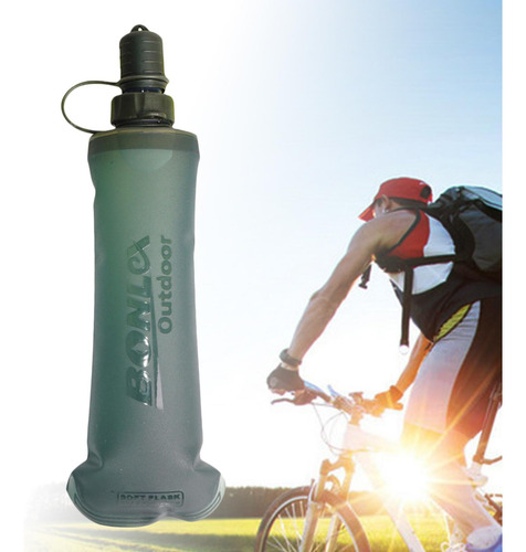 Botella De Agua Blanda Deportiva, Matraz Plegable, 250ml