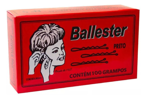 Grampo Ballester 7 Preto Com 100 Un