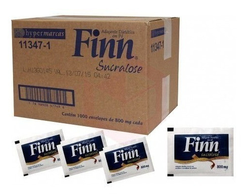 Adoçante Finn Sucralose Com 1000 Sachês