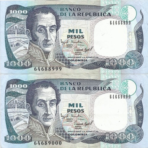 Colombia Dúo  1000 Pesos  1 Noviembre 1994