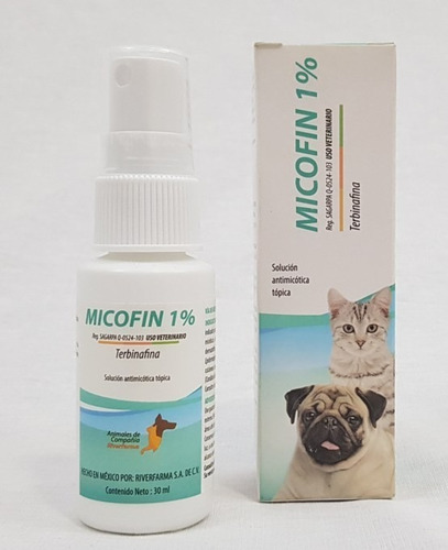 Anti Hongo Micofin 1% Spray 30ml Tiña Perro Gato Dermatitis