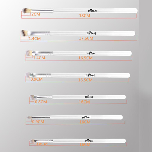 Set De Pinceles Para Sombra De Ojos Blanco