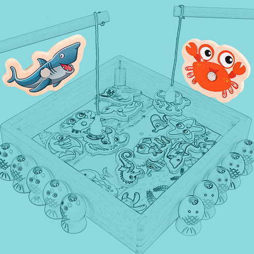 Juego De Pesca De Madera Juegos De Mesa De Juguete Juguetes