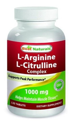 L- Arginina L-citrulina 1000 Mg Best Naturals 120 Tabletas