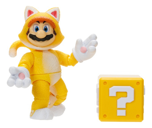 Juguete Nuevo Cat Mario Con Accesorios De Bloque De Pregunta