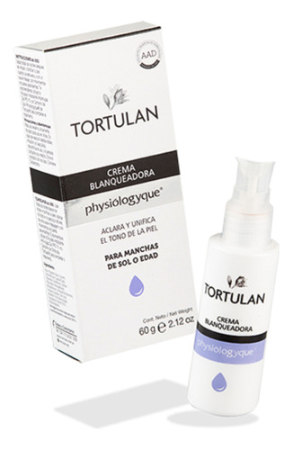 Tortulan Crema Blanqueadora Para Manchas De Sol Y Edad 