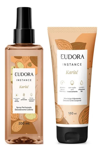 Kit Eudora Instance Karité ( Body Splash+ Loção Hidratante )