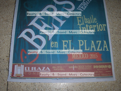 Bersuit Vergarabat Poster Plaza Condesa 2015 De Coleccion (Usado)