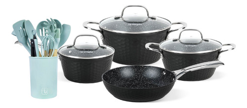 Pack Batería Copper 7pz + Set 12 Utensilios Calipso Simplit