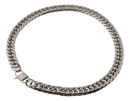 A Cadena De Eslabones Cubanos De Plata 16mm