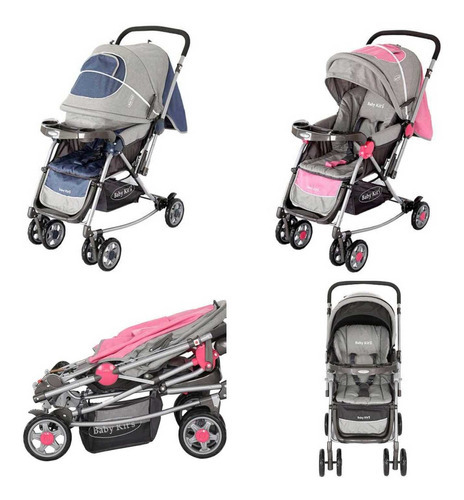 Coche Bebes Multifuncional Plegable Función Mecedora Flip Color Negro