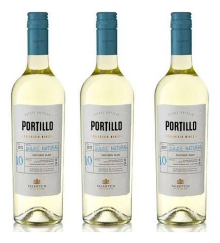 Vino El Portillo Dulce Natural 750ml X3 Zetta Bebidas