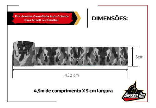 Imagem 3 de 8 de Fita Camuflada Camo Tape Airsoft Paintbal Militar 6 Cores
