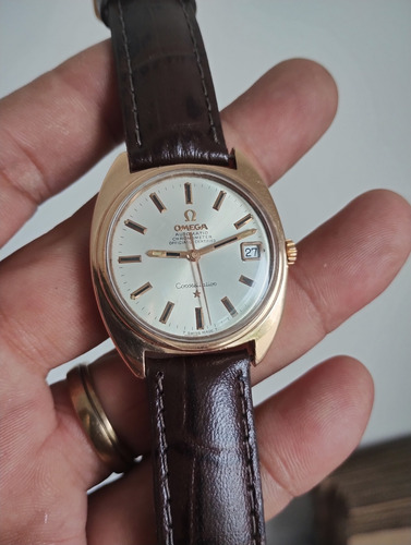 Relógio Omega Constellation Automático 168.017 Plaquê 1966 Marrom Dourado Dourado