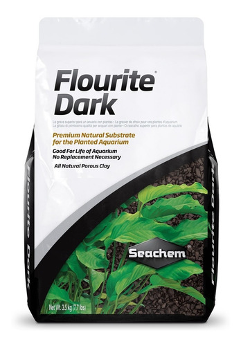 Grava Natural Fluorite Dark Para  Acuario Plantado 3.5 Kg X2