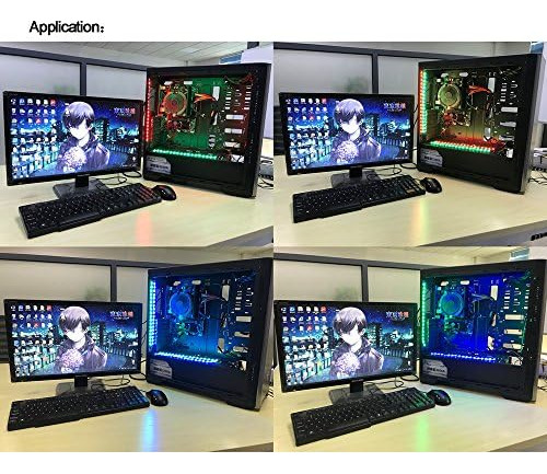 Pc Led Flexible Light Strip Computer Lighting Green Wit...
