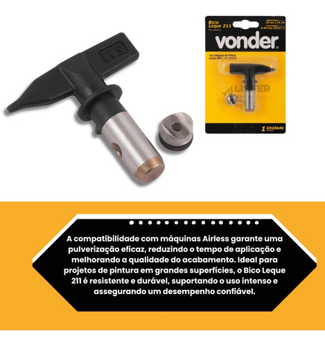 Bico Leque 211 Para Máquina De Pintura Airless Vonder