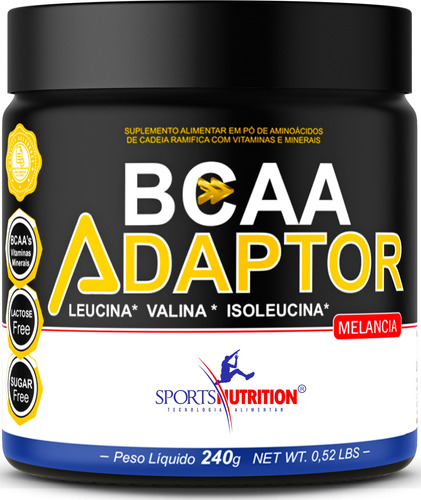 Bcaa Adaptor 5:1:1 Concentrado Sports Nutrition - 240g Sabor Melancia