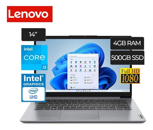 Lenovo Ideapad 1 14iau7 Core I3 1215g4,4gb Ddr4, Ssd 500gb+