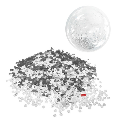 Confetti Circular 0,3cm Metalizado 10gr Globos - Cc