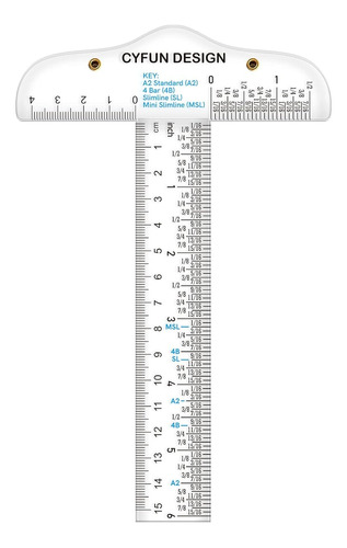 Regla Transparente Forma De T De 6 Pulgadas/15 Cm De Ac...