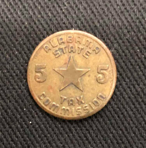 Imagen 2 de 3 de Impuesto Eeuu - Tax - Token - Ficha - Alabama - Estrella