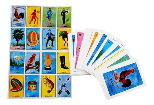 comprar 100 Cartas Loteria Mexicana 4x4 Dobles Al Centro - Imprimir