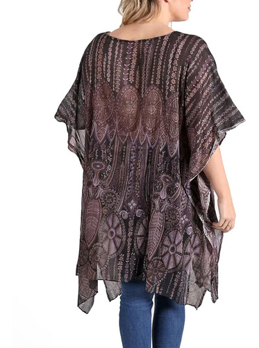 Imagen 5 de 10 de Blusa Mujer Importada Talle Grande Tunica De Playa Spiga 31