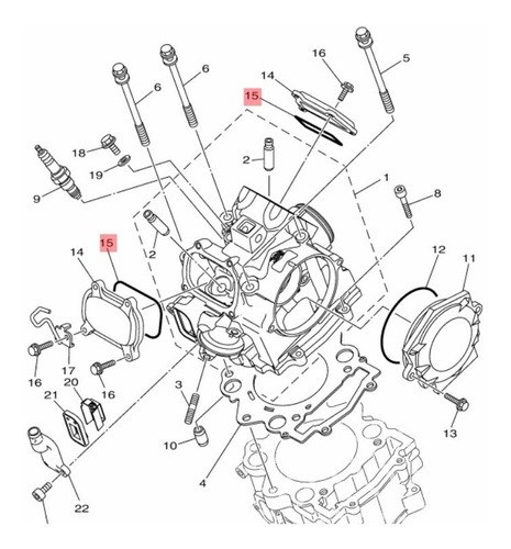 Oring Tapa Valvulas Yfm700 Original Yamaha