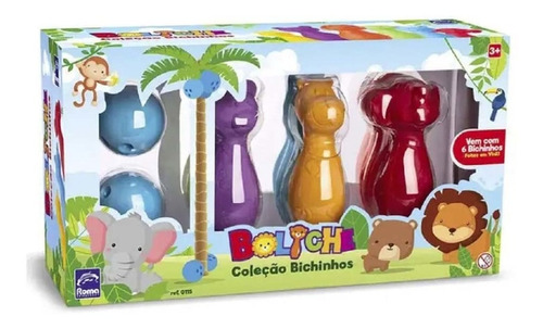 Jogo De Boliche Infantil Coleção Bichinhos - Roma Brinquedos