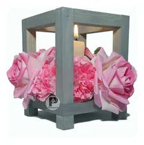 Comprar Pack 10 Centros De Mesa Mini Linterna P\u002F Vela Madera Rustico