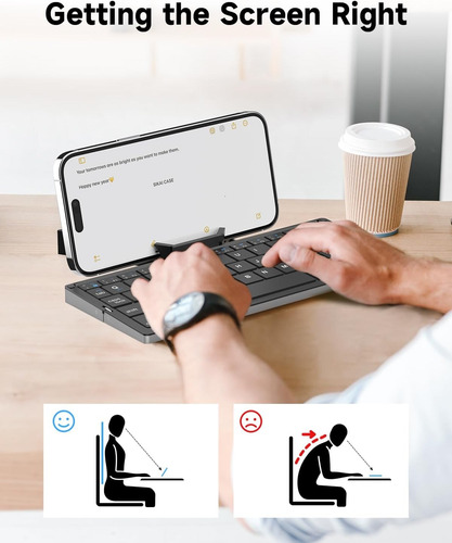 Teclado Bluetooth Mini Plegable Para Teléfonos De Tableta