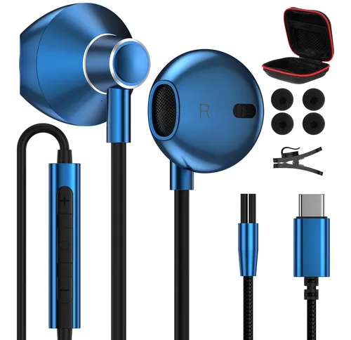 Auriculares Usb C Para Pixel 6 Pro Auriculares Con Cabl