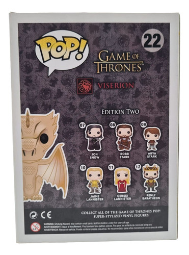 Funko Pop! Game Of Thrones Viserion #22 Detalles