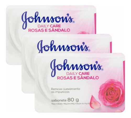 Sabonete Johnsons Rosas E Sandalos Pack C/3 Wxz