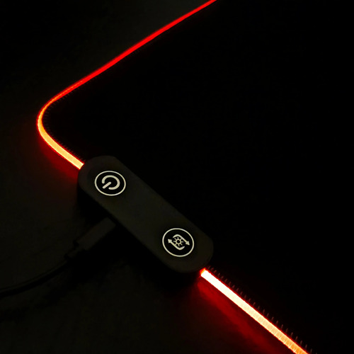 Mouse Pad Gamer Grande Combo Rgb 30x80 Cm 4 Mm Negro