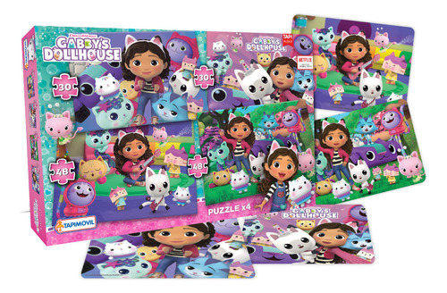 Rompecabezas Gabby Doll 4 Puzzles 2x30 Y 2x48 Piezas