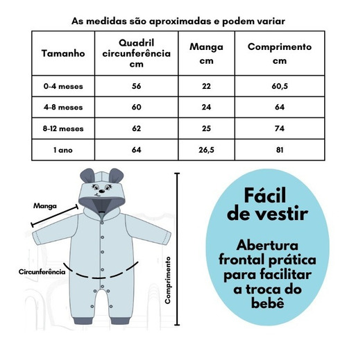 Imagem 5 de 8 de Macacão Para Bebê Pinguim Plush Com Ziper E Capuz Bichinhos