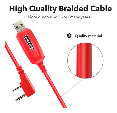 Cable De Programación Baofeng Uv-5r/5ra/5r Plus/5re, Uv3r Pl