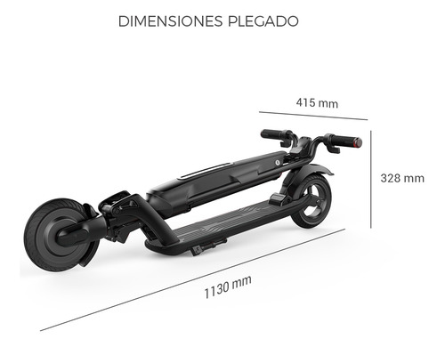 Imagen 8 de 10 de Monopatin Electrico Scooter Auton.30km Usb Negro U1