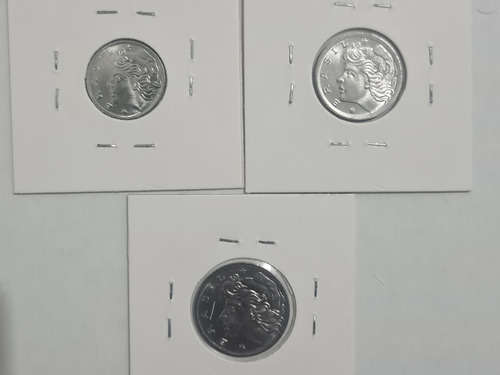 Kit Com 3 Moedas 1, 2 E 5 Centavos 1975 (fao) Flor De Cunh0