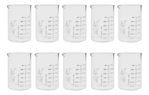 Vaso De Precipitado Graduado De Vidrio 150 Ml Pk/10 Eisco