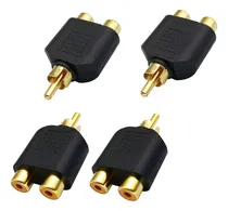 Comprar Conector Audio Video Plug Y 1 Macho Rca A 2 Hembra Rca 4 Pcs