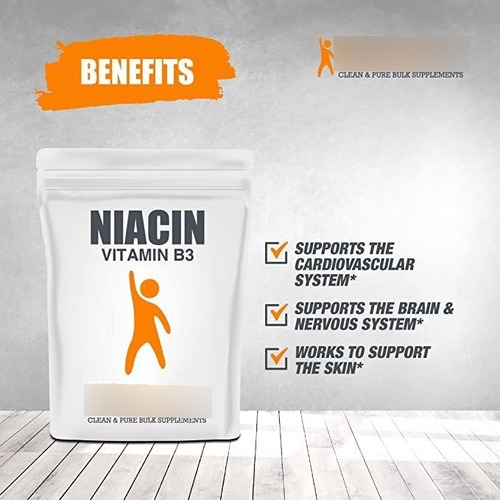 Niacina Polvo 250gr Bulk Supplements