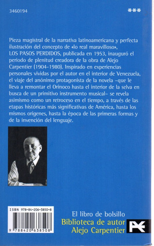Los Pasos Perdidos, De Alejo Carpentier. Editorial Alianza En Español