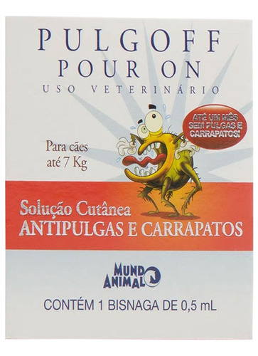 Antipulgas E Carrapatos Pour On Para Cães Até 7kg 0,5ml